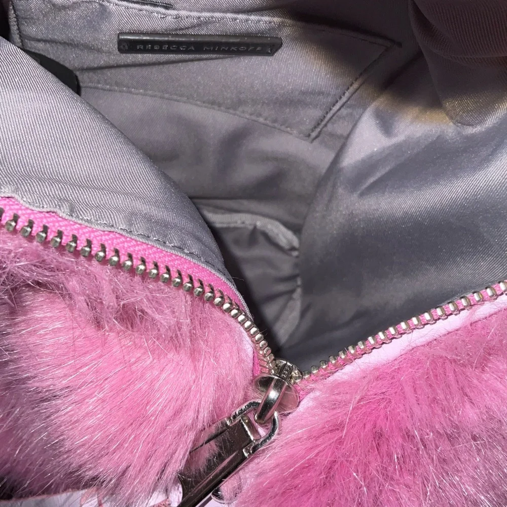Rebecca Minkoff Pink Faux Fur Backpack